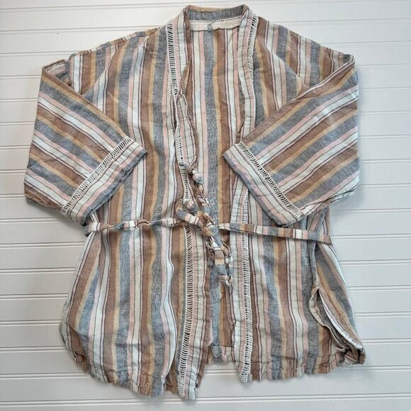 Free People Other - Free People intimately rainbow stripe robe with belt medium weight size XS A2